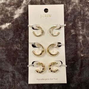 J Crew Factory gold earring set